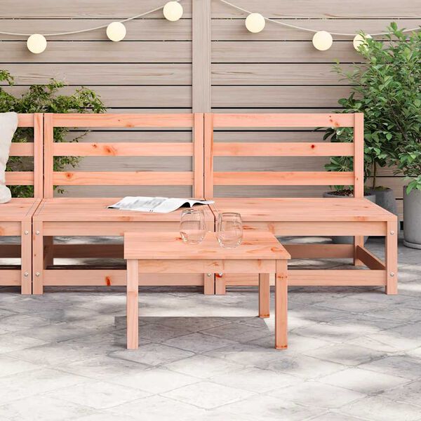 vidaXL Sof&aacute;s jard&iacute;n sin reposabrazos 2 uds madera Douglas 70x70x67 cm