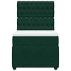 vidaXL Cama box spring con colch&oacute;n terciopelo verde oscuro 90x200 cm