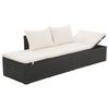 vidaXL Cama de jardín 195x60 cm ratán sintético negro