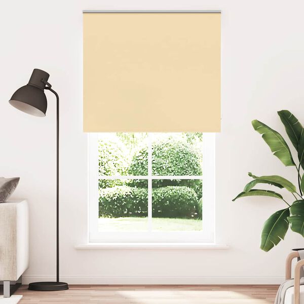 vidaXL Estor Enrollable Opaco Beige 130x230 cm Tela Ancho 126,6 cm