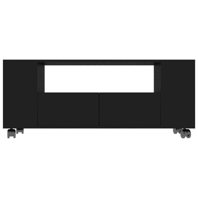 vidaXL Mueble para TV madera contrachapada negra 120x35x48 cm