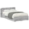 vidaXL Estructura de cama con almacenamiento Sonoma gris 120 x 190 cm