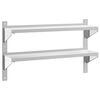 vidaXL Estante de pared acero inoxidable plateado 100x23,5x60 cm