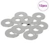 vidaXL Arandelas 12 uds. Plateado 12 x 12 x 1,2 cm Hierro
