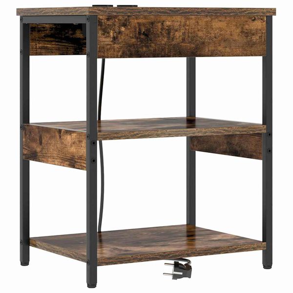 vidaXL Armario de Noche Roble ahumado 41 x 31 x 51 cm