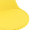 vidaXL Sillas de comedor giratorias 2 uds cuero sint&eacute;tico amarillo