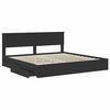 vidaXL Cama con almacenamiento Negro 200 x 200 cm Madera de ingenier&iacute;a
