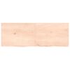 vidaXL Estante de pared madera maciza roble sin tratar 140x50x(2-4) cm