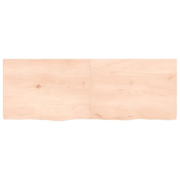 vidaXL Estante de pared madera maciza roble sin tratar 140x50x(2-4) cm