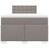 vidaXL Cama box spring con colch&oacute;n tela gris taupe 120x200 cm