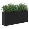 vidaXL Jardineras con 2 maceteros 2 uds rat&aacute;n PE negro 90x20x40 cm