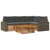 vidaXL Conjunto de sof&aacute;s de exterior 5 pcs Natural y Antracita