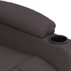 vidaXL Sillón reclinable eléctrico tela marrón oscuro