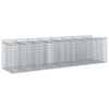 vidaXL Cama elevada de gavi&oacute;n 4 uds. 400 x 100 x 100 cm Plateado