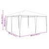 vidaXL Carpa de Fiesta 400 x 400 x 266 cm Polietileno y Acero