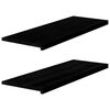 vidaXL Alf&eacute;izares de ventana 2 uds madera maciza roble marr&oacute;n negro