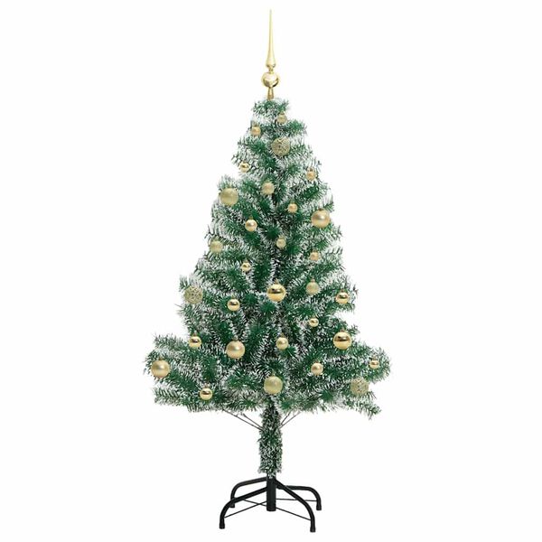 vidaXL &Aacute;rbol de Navidad Artificial Nevado con Luz LED Verde y 150 cm