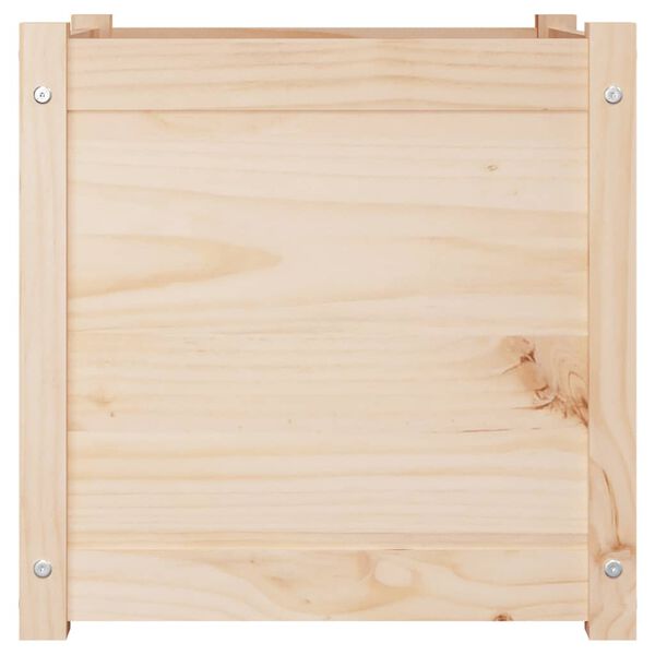 vidaXL Jardineras 2 uds madera maciza de pino 50x50x50 cm