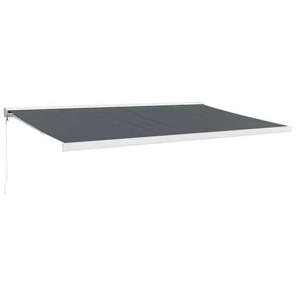 vidaXL Toldo retr&aacute;ctil aluminio y tela gris antracita 5x3 m