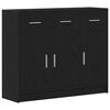 vidaXL Aparador de roble negro de 91x28x75 cm, madera de ingenier&iacute;a