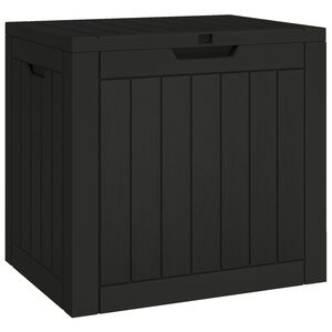 vidaXL Caja de almacenaje de jard&iacute;n polipropileno negra 55,5x43x53 cm