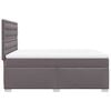 vidaXL Cama box spring con colch&oacute;n cuero sint&eacute;tico gris 160x200 cm