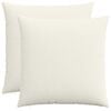 vidaXL Funda de almohada 2 uds. HEERLEN Crema 80 x 80 cm pana