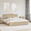 vidaXL Estructura de cama con cabecera Roble Sonoma 180 x 200 cm