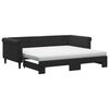 vidaXL Sof&aacute; cama nido con colch&oacute;n terciopelo negro 90x190 cm