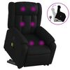 vidaXL Sill&oacute;n reclinable de masaje de pie cuero artificial negro