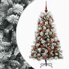 vidaXL &Aacute;rbol de Navidad artificial de ramas plegables con bolas 150 cm