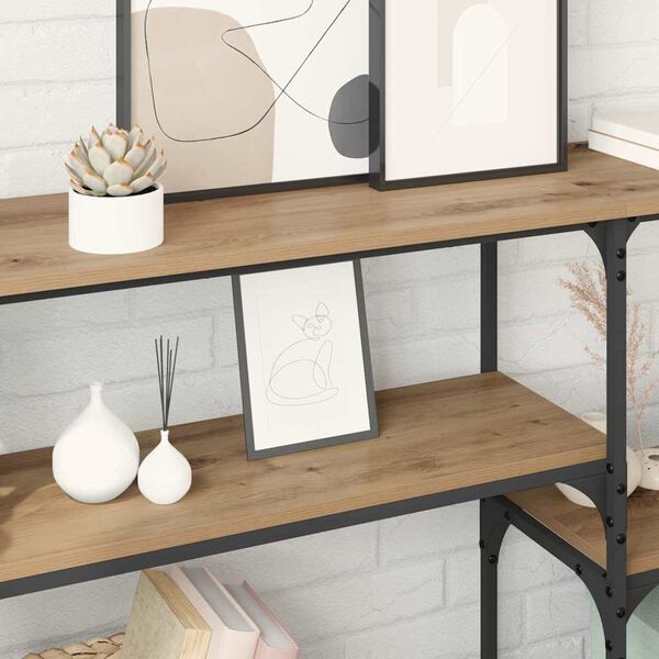 vidaXL Mesa Consola con estante Roble artesanal 150 x 29 x 76,5 cm