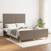 vidaXL Cama sin colch&oacute;n tela gris taupe 140x200 cm