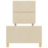 vidaXL Estructura de cama con cabecera Crema 80 x 200 cm tela