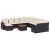 vidaXL Set de sof&aacute;s de jard&iacute;n y cojines 12 pzas rat&aacute;n sint&eacute;tico negro