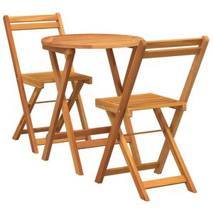 vidaXL Conjunto de Comedor de Jard&iacute;n 3 uds. Aceite Natural