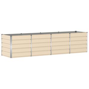 vidaXL Jardinera Marfil 320 x 80 x 75 cm Acero