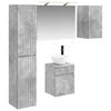 vidaXL Juego de Muebles de Ba&ntilde;o 5 uds. Gris Hormig&oacute;n