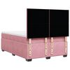 vidaXL Cama box spring con colchón terciopelo rosa 140x190 cm
