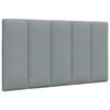 vidaXL Cabecero de cama acolchado Hanko tela gris claro 80 cm