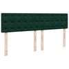vidaXL Cama box spring con colch&oacute;n terciopelo verde oscuro 180x200 cm
