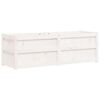 vidaXL Jardinera madera maciza de pino blanco 150x50x50 cm