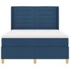 vidaXL Cama tipo Box Spring con colch&oacute;n Azul 140 x 200 cm tela