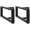 vidaXL Patas para mesa de centro en forma de T (2 unidades), color negro, 70 x 25 x (30-31) cm, acero