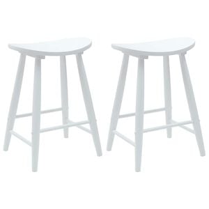 vidaXL Sillas de comedor 2 uds. Madera de Caucho S&oacute;lido