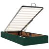 vidaXL Estructura de cama otomana colch&oacute;n terciopelo verde oscuro