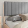 vidaXL Estructura de Cama con Cabecera Tapizada Gris Claro