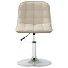 vidaXL Silla de comedor giratoria tela color crema