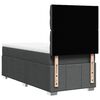 vidaXL Cama box spring con colch&oacute;n tela gris oscuro 90x190 cm