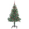vidaXL &Aacute;rbol de Navidad Artificial Nevado con Luz LED Verde y 150 cm